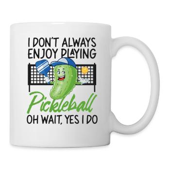 Pickleball Pickle que je ne fais pas toujours - Mug blanc - blanc - Droite