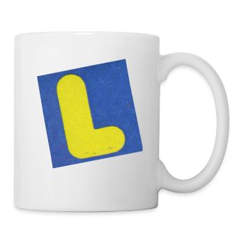 Retro Buchstabe L - Tasse - Weiß - Rechts