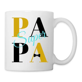 Super Papa - Tasse - Weiß - Rechts