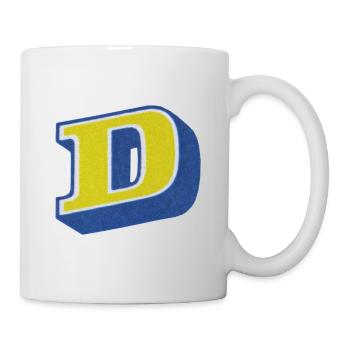 Buchstabe D Typografie - Tasse - Weiß - Rechts