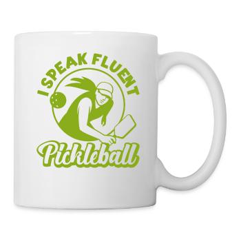 Pickleball Retro I Speak Fluent - Tasse - Weiß - Rechts