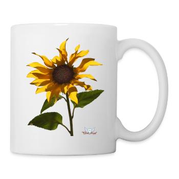 Bloomed sunflower - TShirtAngel.de - Mug - white - Right