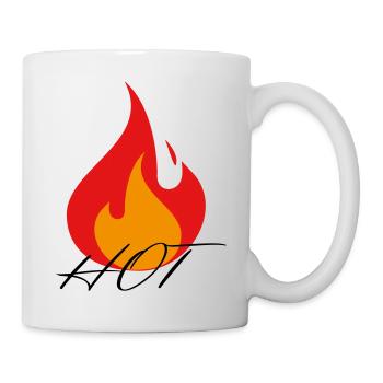 Flamme Chaude Flamme Chaude comme le feu - Mug blanc - blanc - Droite