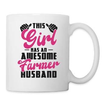 Farming Farmer Husband This Girl - Tasse - Weiß - Rechts
