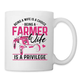 Farming Farmer Wife Tractor Being - Mug - white - Right