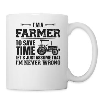 Farming Farmer Vintage Tractor I'm - Mug - white - Right
