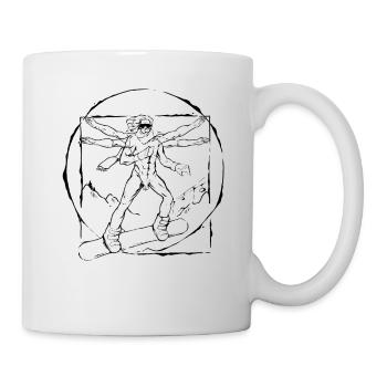 Cool snowboarder winter snow mountains snowboard - Mug - white - Right
