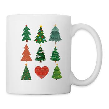 Heart Christmas tree - Mug - white - Right