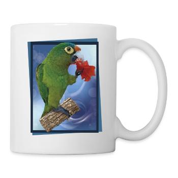 Orangenstirnsittich - Tasse - Weiß - Rechts
