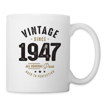 Millésime depuis 1947 75ème anniversaire - Mug blanc - blanc - Droite