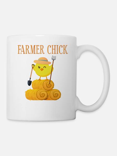 Farming Farmer Girl Chicken Farmer - Tasse - Weiß