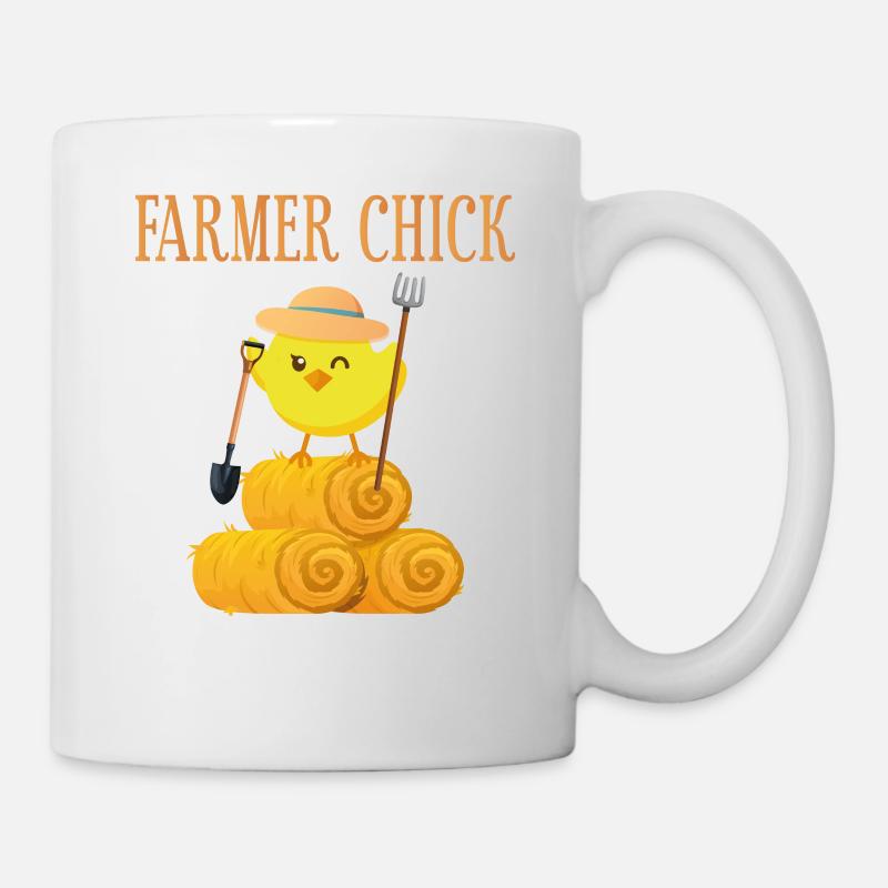 Farming Farmer Girl Chicken Farmer - Tasse - Weiß