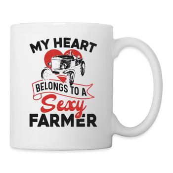 Farming Farmer Girl Wife - Tasse - Weiß - Rechts
