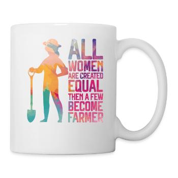 Farming Farmer Girl Female - Tasse - Weiß - Rechts