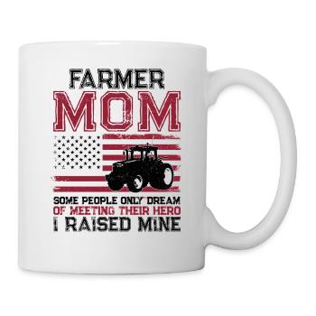 Farming Farmer Mom Mother Tractor - Tasse - Weiß - Rechts
