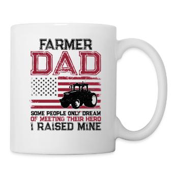 Farming Farmer Dad Father Tractor - Mug - white - Right