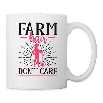 Farming Farmer Girl Female Farm - Tasse - Weiß - Rechts
