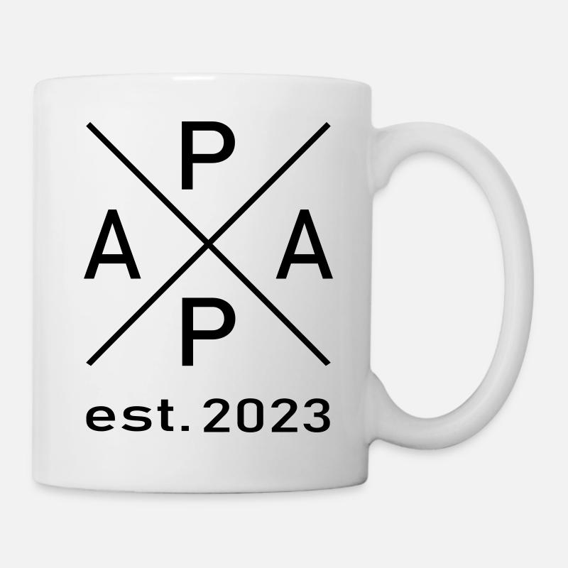 Papa est. 2023 - Tasse - Weiß