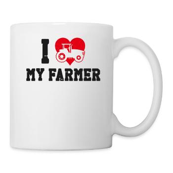 Farming Farmer Wife Girl - Tasse - Weiß - Rechts