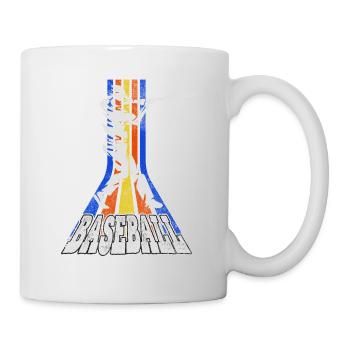 Baseball Baseballspieler USA Sport Vintage Retro - Tasse - Weiß - Rechts