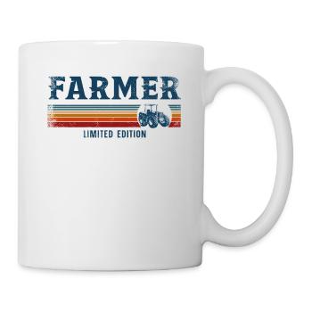 Farming Farmer Retro Vintage - Tasse - Weiß - Rechts