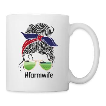 Farming Farmer Girl Wife Sun - Tasse - Weiß - Rechts