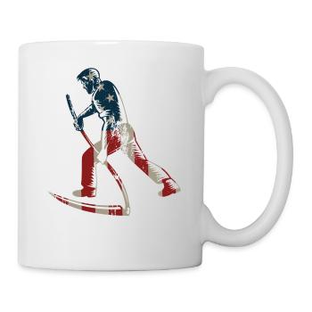 Farming Farmer American Flag Us - Mug - white - Right