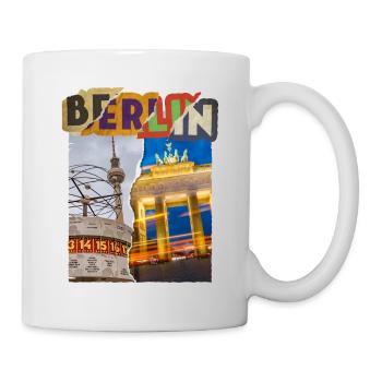 Berlin Germany City Skyline Vintage Retro - Mug - white - Right