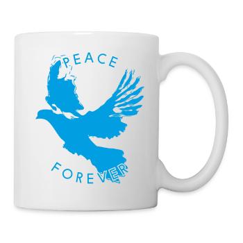 Colombe paix pour toujours - Mug blanc - blanc - Droite