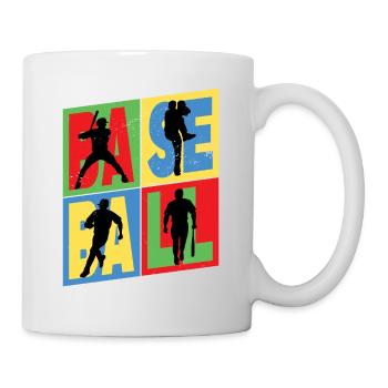 Baseball Baseballspieler USA Sport Vintage Retro - Tasse - Weiß - Rechts