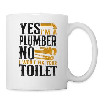 Plombier Plombier Vintage Oui je suis - Mug blanc - blanc - Droite