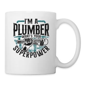 Plombier de plomberie vintage Je suis un - Mug blanc - blanc - Droite