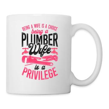 Plomberie Plombier Femme Mari - Mug blanc - blanc - Droite