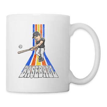 Baseball Baseballspieler USA Sport Vintage Retro - Tasse - Weiß - Rechts
