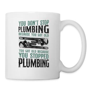Plumbing Plumber Retired Vintage - Mug - white - Right