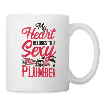 Plumbing Plumber Girlfriend Wife - Tasse - Weiß - Rechts
