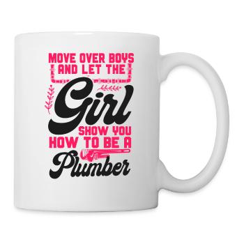 Plombier de plomberie femme déménager - Mug blanc - blanc - Droite
