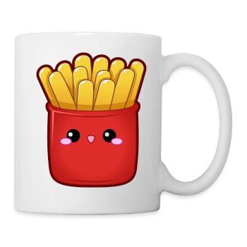 French fries fries fast food face frieze USA - Mug - white - Right