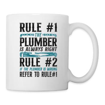 Plumbing Plumber Vintage Rule #1 - Mug - white - Right