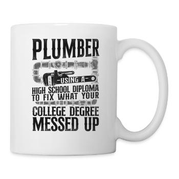 Plombier Plombier Plombier Vintage Plombier - Mug blanc - blanc - Droite