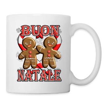 Buon Natale con biscotti e bastoncino di zucchero - Tasse - Weiß - Rechts