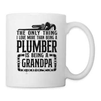 Plumbing Plumber Grandpa Vintage - Mug - white - Right