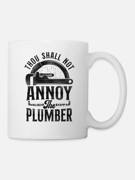 Plumbing Plumber Christian Vintage - Kop/krus - hvid