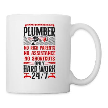 Plumbing Plumber Plumber No Rich - Tasse - Weiß - Rechts