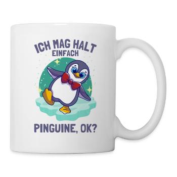 I just like penguins cute penguin - Mug - white - Right