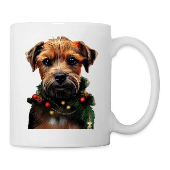 Noël Border Terrier - Mug blanc - blanc - Droite