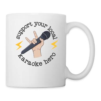 Karaoke Singer 80s Retro Support - Mug - white - Right