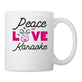 Karaoke Singer 80s Retro Peace - Tasse - Weiß - Rechts