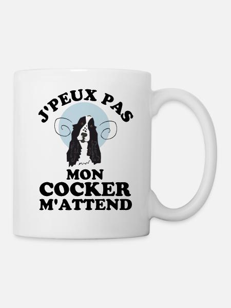 Drôle chien cocker - Mug blanc - blanc