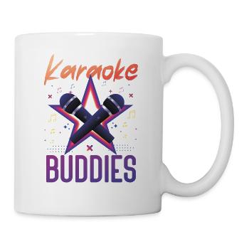 Karaoke Singer Friends Besties 80s - Tasse - Weiß - Rechts
